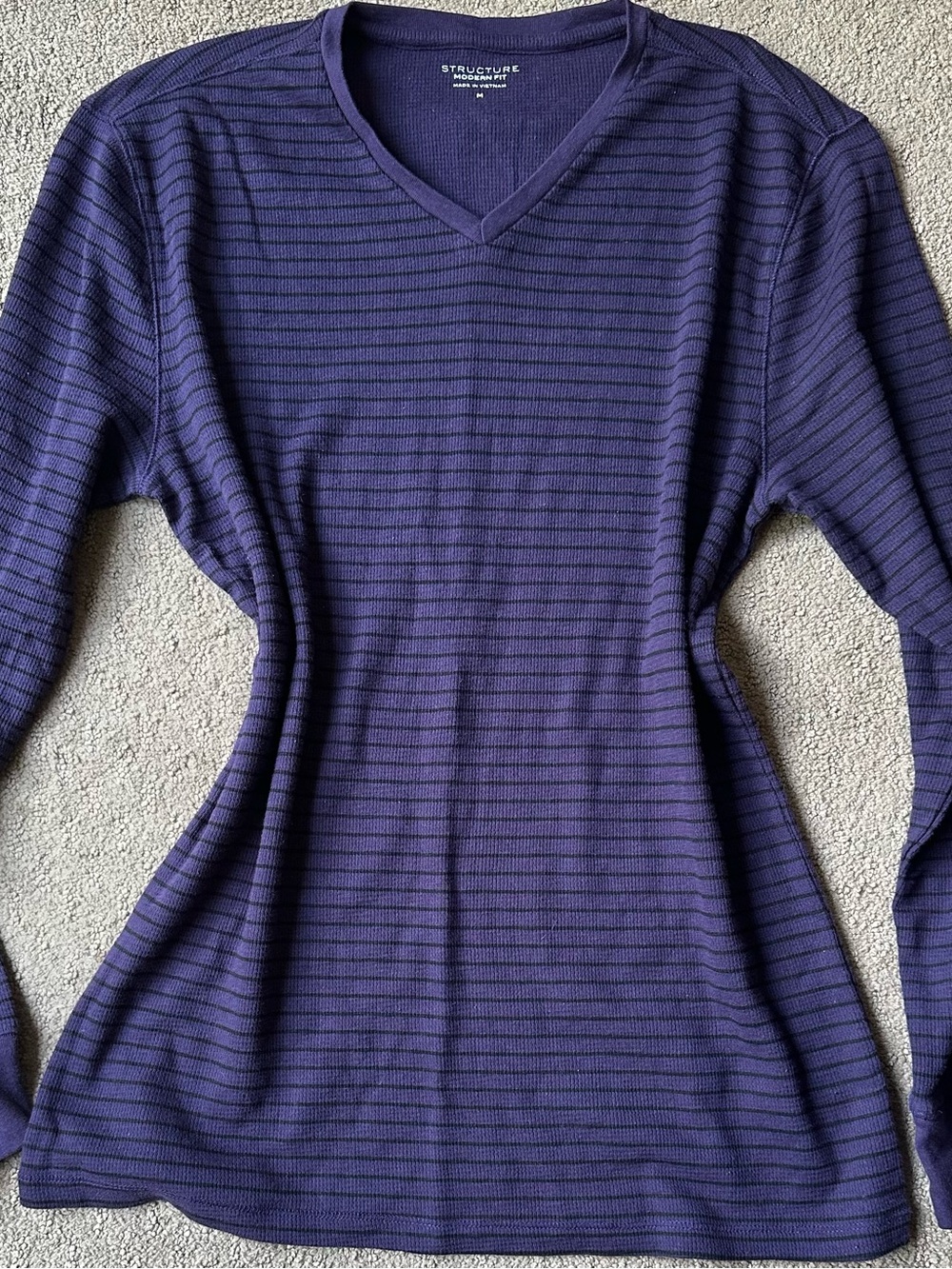 Structure Deep Purple V-Neck Long Sleeve Top